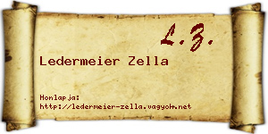 Ledermeier Zella névjegykártya
